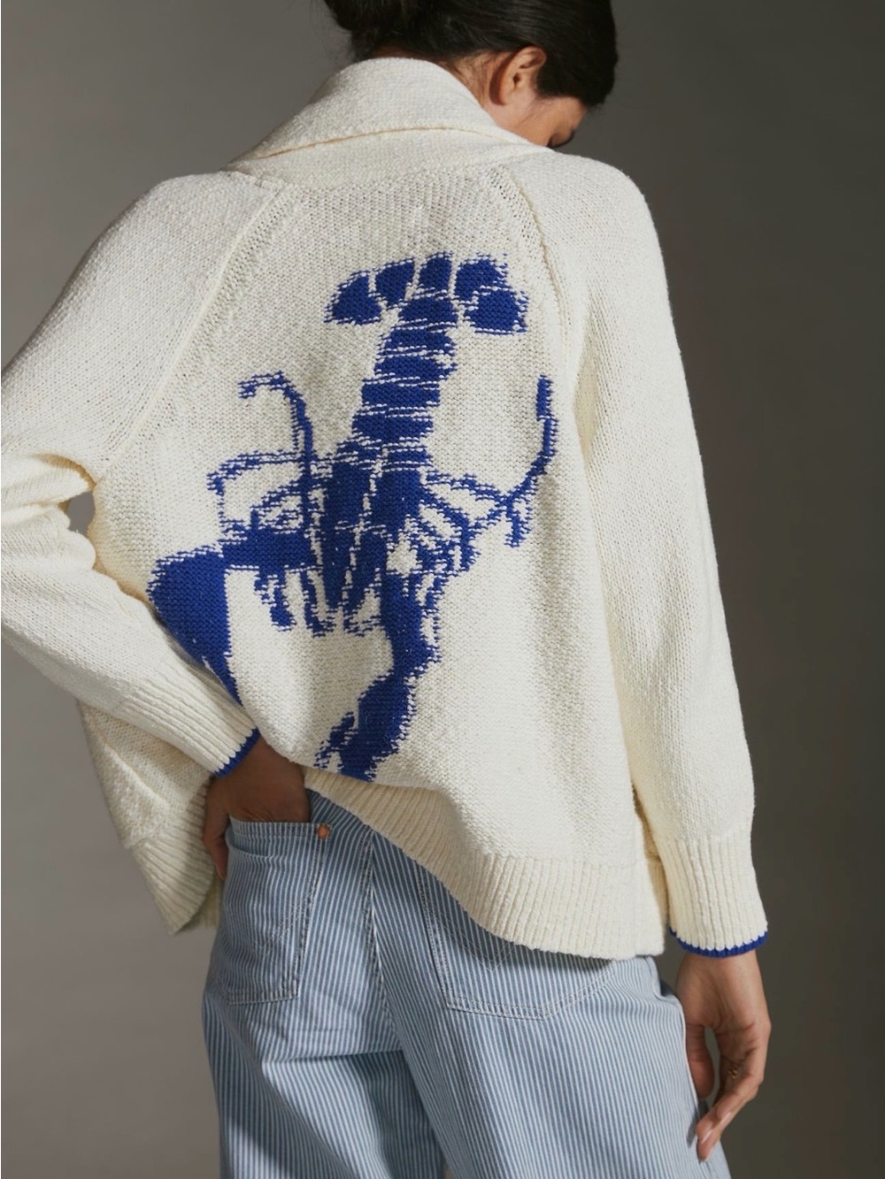 NWT Maeve Lobster Cardigan Sweater Size Medium - Picture 2 of 11